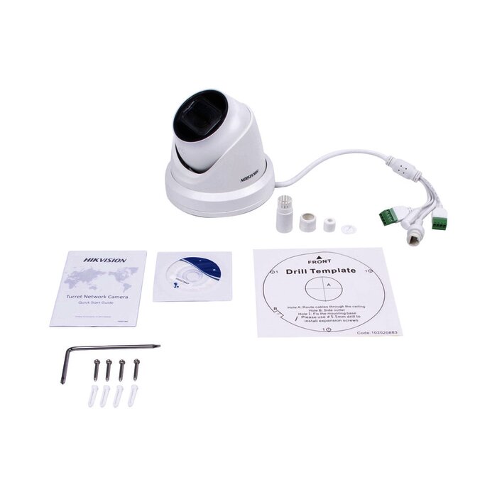 Turret IP 2 Megapixel / Lente Mot. 2.8 a 12 mm / 30 mts IR EXIR / Exterior IP67 / IK10 / Entrada y Salida de Audio y Alarma
