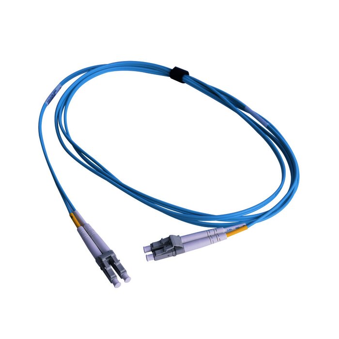 Jumper de Fibra Óptica Multimodo 50/125 OM3 XGLO, LC-LC Duplex, OFNR, Color Aqua, 1 Metro