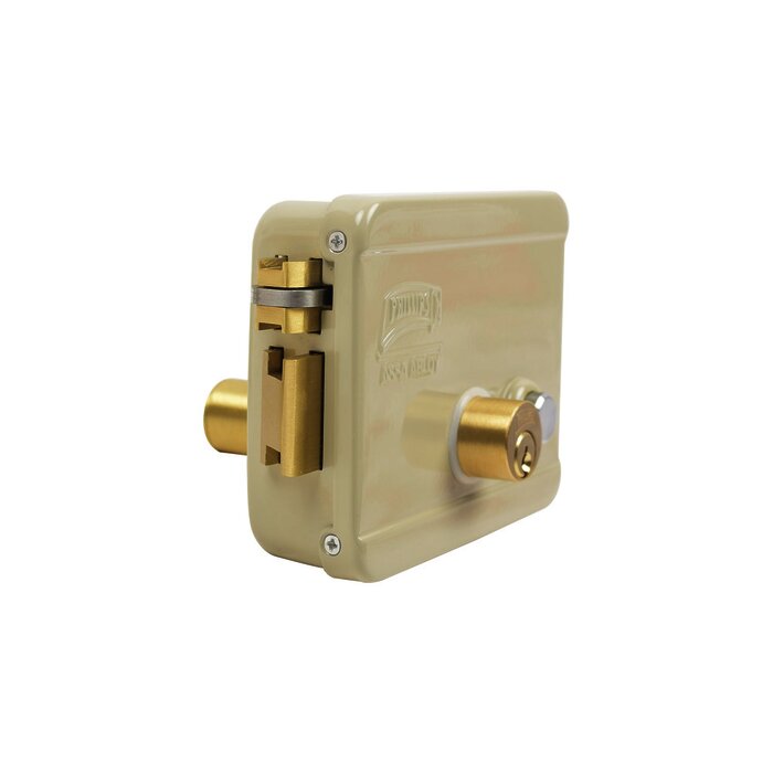 Cerradura Eléctrica / Incluye Llave /Con Botón integrado / Izquierda / Exterior