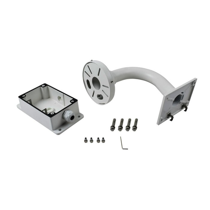 Montaje universal de pared cuello de ganso para cámaras domo y bala con caja de conexiones