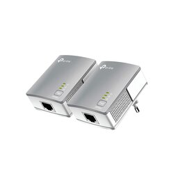 Kit Adaptador Powerline Ethernet, tecnologia HomePlug AV, 500Mbps, Plug and Play, hasta 300 M dentro de casa, 1 Puerto 10/100 Mbps y tamaño ultra compacto