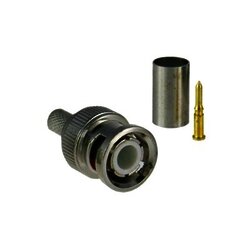 Conector BNC macho de 3 piezas para cable coaxial RG59/RG6