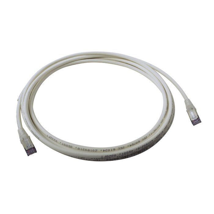 Patch Cord "Skinny" Cat6A Blindado S/FTP, 10ft, Diámetro Reducido 28 AWG, Color Blanco