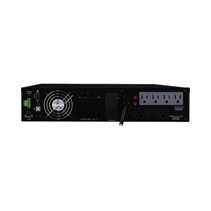 UPS de 1000 VA/900 W, Online Doble Conversión, Entrada 120 Vca NEMA 5-15P, Onda Senoidal Pura, Rack o Torre de 2 UR, Con 8 Tomas NEMA 5-15R