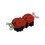 Contacto dúplex aterrizado aislado 15A 127 Vca color rojo