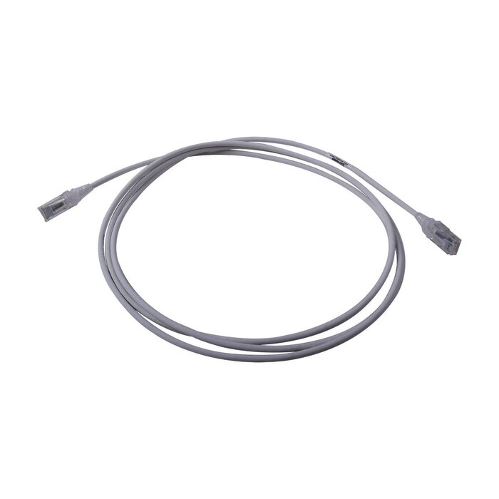 Patch Cord MC6 Modular Cat6 UTP, CM/LS0H, 7ft, Color Blanco, Diámetro Reducido (28AWG)