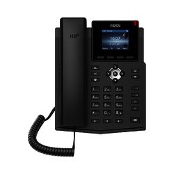 Teléfono IP empresarial para 4 líneas SIP con pantalla LCD de 2.8 pulgadas a color, Opus y conferencia de 3 vías, PoE.