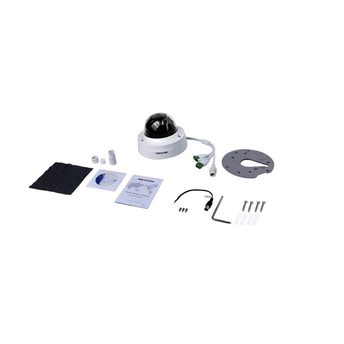 Domo IP 4 Megapixel / Lente Mot. 2.8 a 12 mm / 30 mts IR EXIR / Exterior IP67 / IK10 / Audio y Alarmas / PoE / WDR 120 dB / Videoanaliticos Integrados