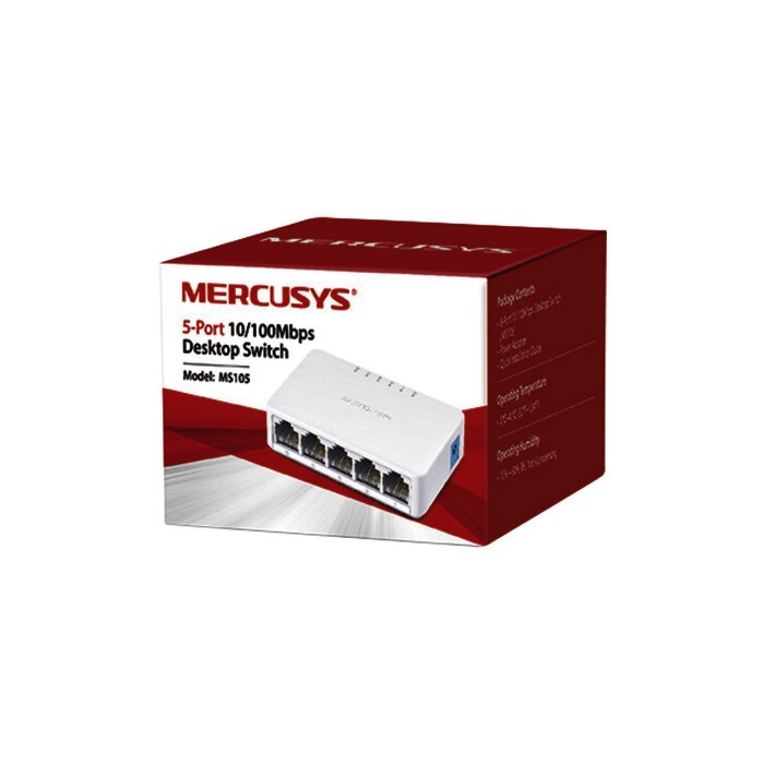 Switch no administrable para escritorio de 5 puertos 10/100 Mbps