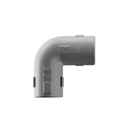Unión en "L" (Codo) para tubería rígida, recomendado para cable eléctrico, PVC Auto-extinguible, de 16 mm (5/8")