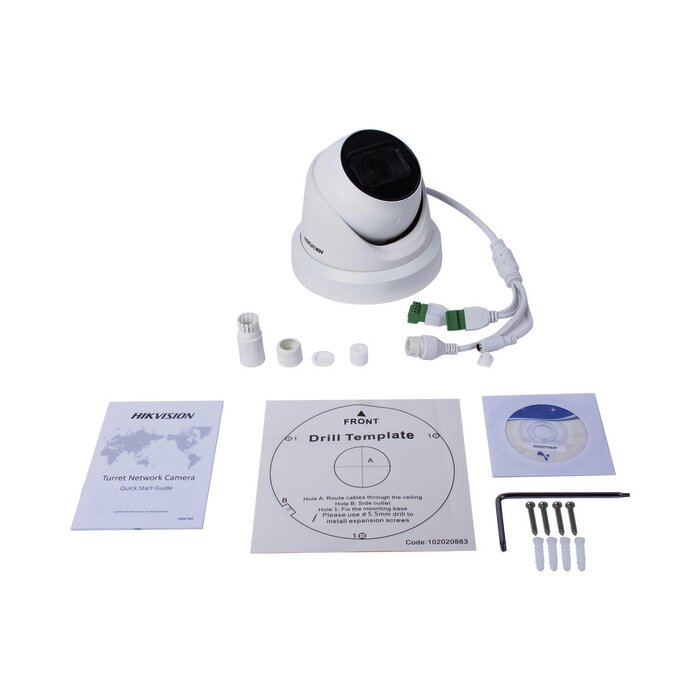 Turret IP 4 Megapixel / Lente Mot. 2.8 a 12 mm / 30 mts IR EXIR / Exterior IP67 / IK10 / Entrada y Salida de Audio y Alarma