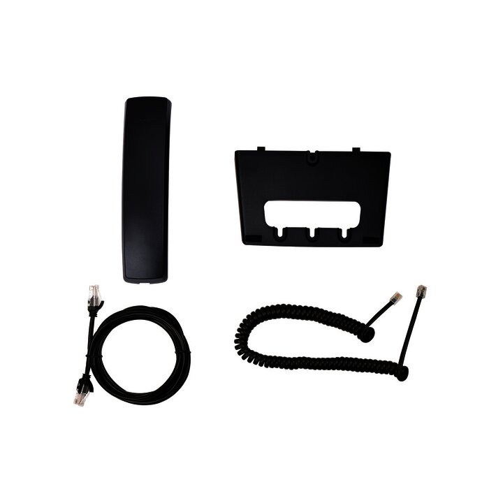 Teléfono IP empresarial para 4 líneas SIP con 2 pantallas LCD, 6 teclas BLF/DSS, conferencia de 3 vías, PoE