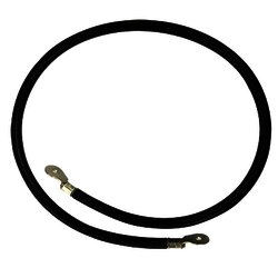 Cable para baterías, 1 m, negro, calibre 2 AWG con terminales de ojo en ambos extremos