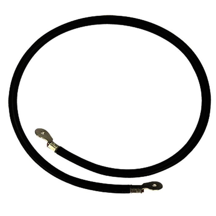 Cable para baterías, 1 m, negro, calibre 2 AWG con terminales de ojo en ambos extremos