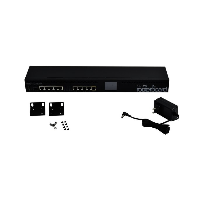 Router Board, CPU 1 Núcleo, 5 Puertos Gigabit, 5 Puertos Fast, 1 Puerto SFP, Licencia Nivel 5 y montaje en Rack