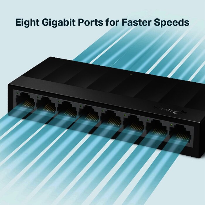 Switch para escritorio 8 puertos 10/100/1000Mbps