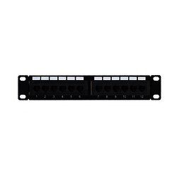 Patch panel UTP de 12 puertos 1U Cat6, 10in