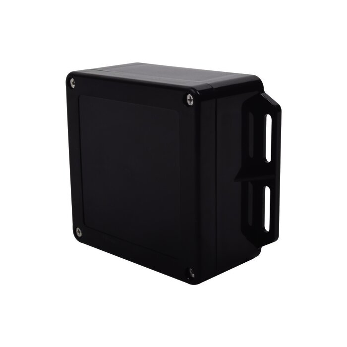 Gabinete Plástico Negro para Exterior (IP65) de 120 x 120 x 60 mm Cierre por Tornillos.