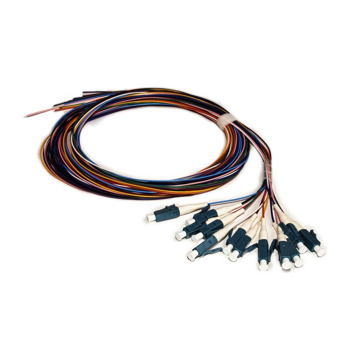 Kit de 12 Pigtails LC/UPC Monomodo 2 metros