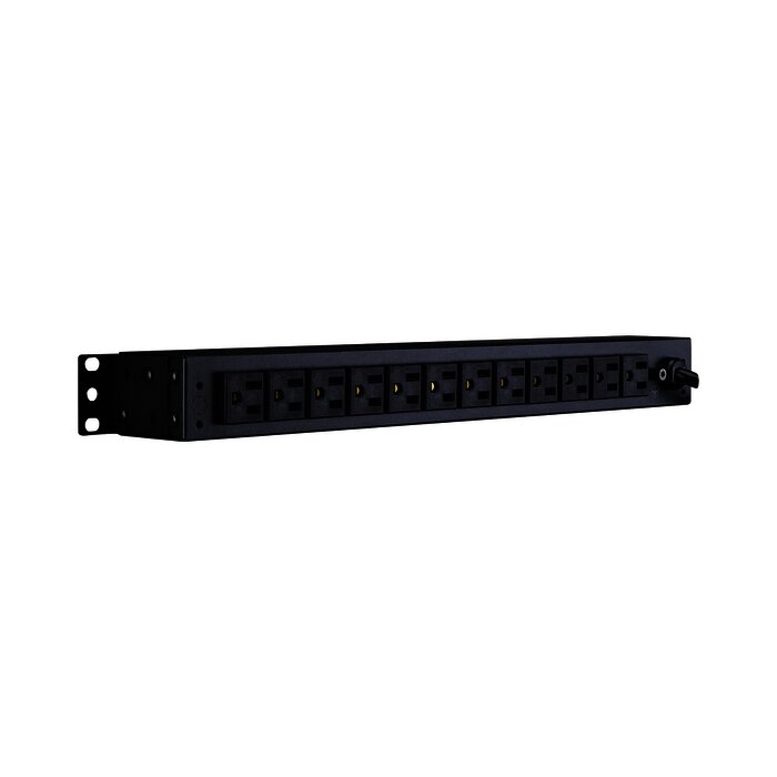 PDU Básico Para Distribución de Energía, Con 12 Tomas NEMA 5-15R Traseras y 2 Tomas 5-15R Frontales, 1UR, 15 Amp, 120 Vca