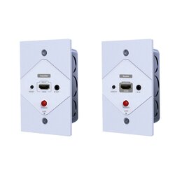 Placa de pared de extensión HDMI sobre Cat6 a 40 metros, con control IR, compatible con HDCP.
