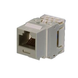 Conector Jack Estilo 110 (de Impacto), Tipo Keystone, Categoría 6, de 8 posiciones y 8 cables, Color Blanco