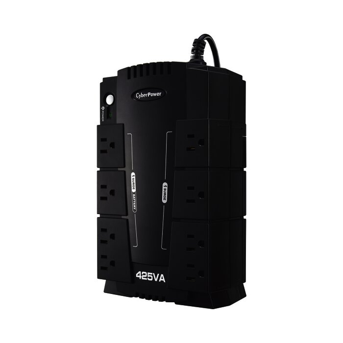 UPS de 425 VA/255 W, Topología Standby, Entrada 120 Vca NEMA 5-15P, Tipo Gabinete Compacto, Con 8 Tomas NEMA 5-15R