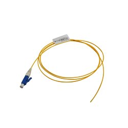 Pigtail de Fibra Óptica LC/UPC Simplex, Monomodo OS1/OS2 XGLO, OFNR, Color Amarillo, 1 Metro