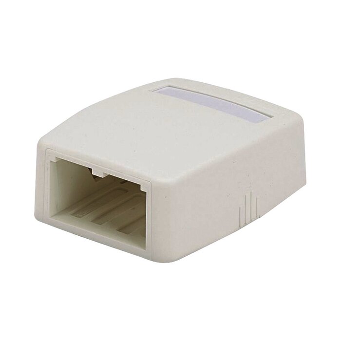 Caja de Montaje en Superficie, Para 2 Módulos Mini-Com, Color Blanco Mate