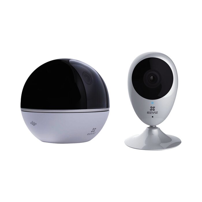 Kit de Camaras WiFi, Incluye 1 Pieza EZ-MINO y 1 Pieza C6TC / Uso Residencial / Grabacion en la Nube / Audio de Dos Vias