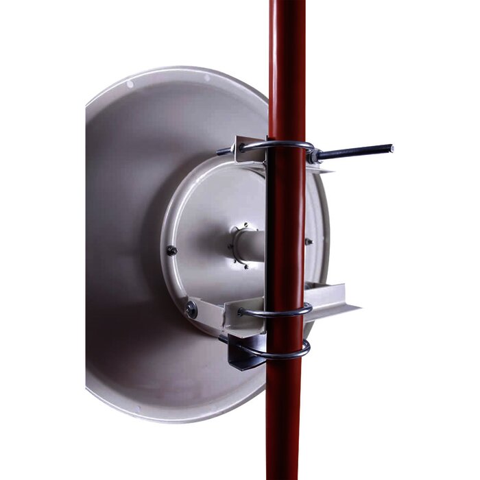 Antena Direccional de 3 ft, 4.9-6.2 GHz, Ganancia 34 dBi con SLANT de 45 ° y 90°, Conectores N-hembra, y montaje incluido.