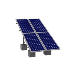 Montaje de aluminio en techo o piso de concreto para arreglo 2 x 2 módulos fotovoltáicos de 40mm de espesor
