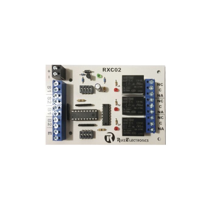 Tarjeta para control de Esclusas para 2 puertas con temporizador en desbloqueo y bloqueo/ entrada para botón de emergencia/ salida de emergencia.