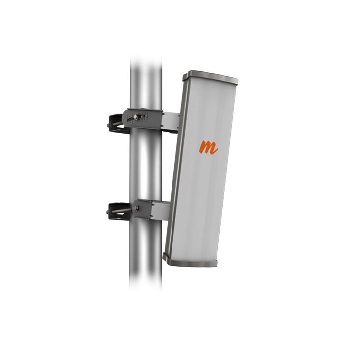Antena Sectorial MIMO 2X2 de 45&deg;, 4.9 - 6.4 GHz, Ganacia de 19 dBi, IP55, 2 Conectores N-hembra, Montaje incluido