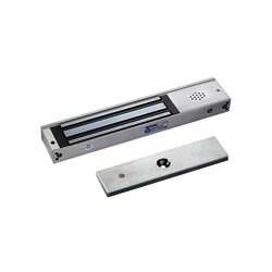 Chapa magnética 600Lb con Buzzer de alarma de puerta abierta / LED indicador de estado / Sensor de estado de placa/ Libre de Magnetismo Residual