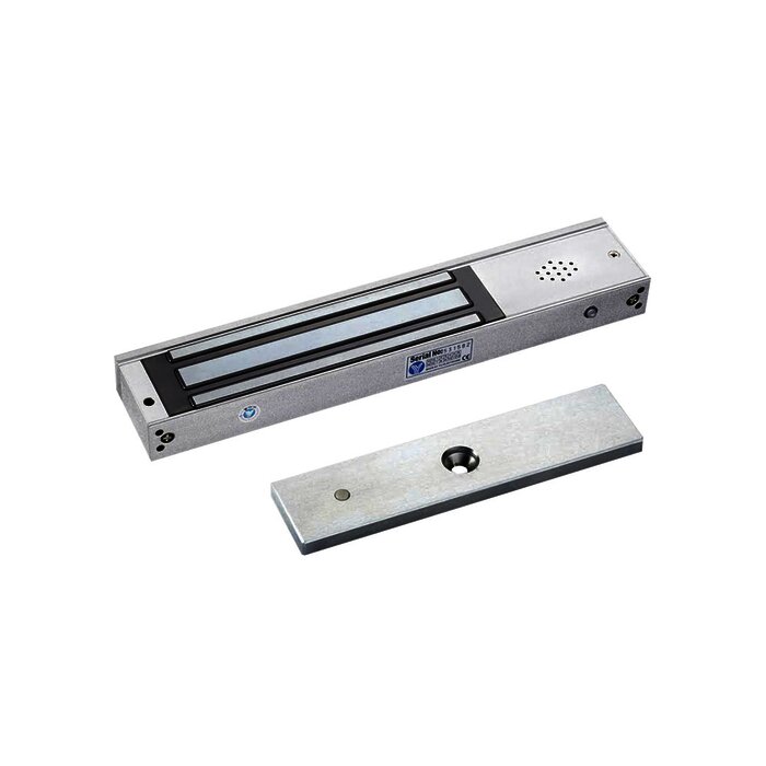 Chapa magnética 600Lb con Buzzer de alarma de puerta abierta / LED indicador de estado / Sensor de estado de placa/ Libre de Magnetismo Residual