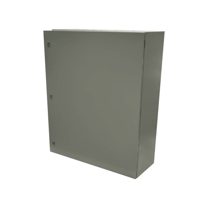 Gabinete de Acero IP66 Uso en Intemperie (800 x 1000 x 300 mm) con Placa Trasera Interior y Compuerta Inferior Atornillable (Incluye Chapa y Llave).