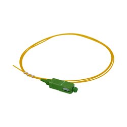 Pigtail de Fibra Óptica Monomodo SC/APC, simplex de 1 metro