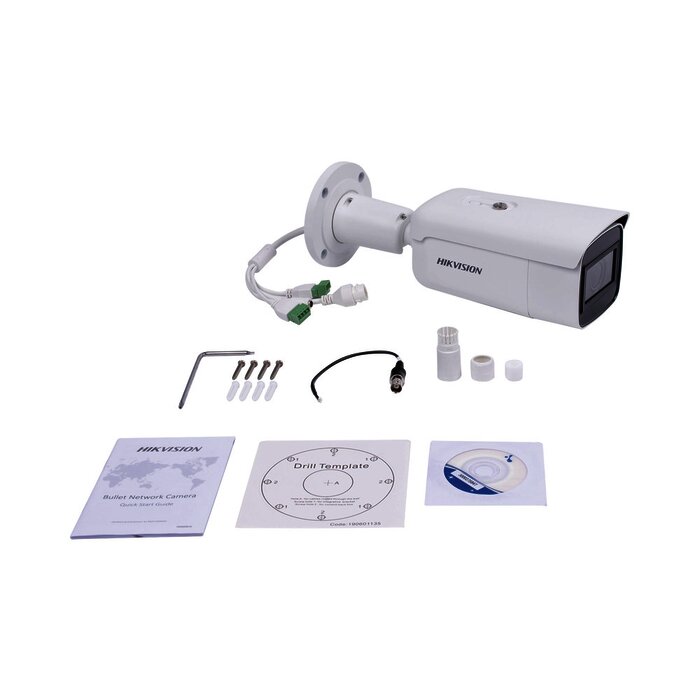 Bala IP 6 Megapixel / 50 mts IR EXIR / Exterior IP67 / WDR 120 dB / PoE+ / Audio y Alarmas / Lente Mot. 2.8 a 12 mm / Videoanaliticos Integrados