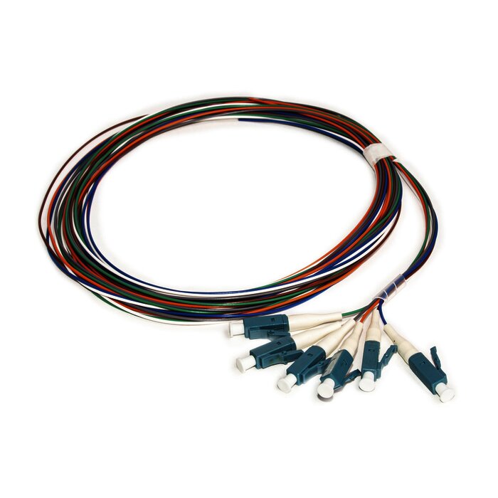 Kit de 6 Pigtails LC/UPC Monomodo 2 metros