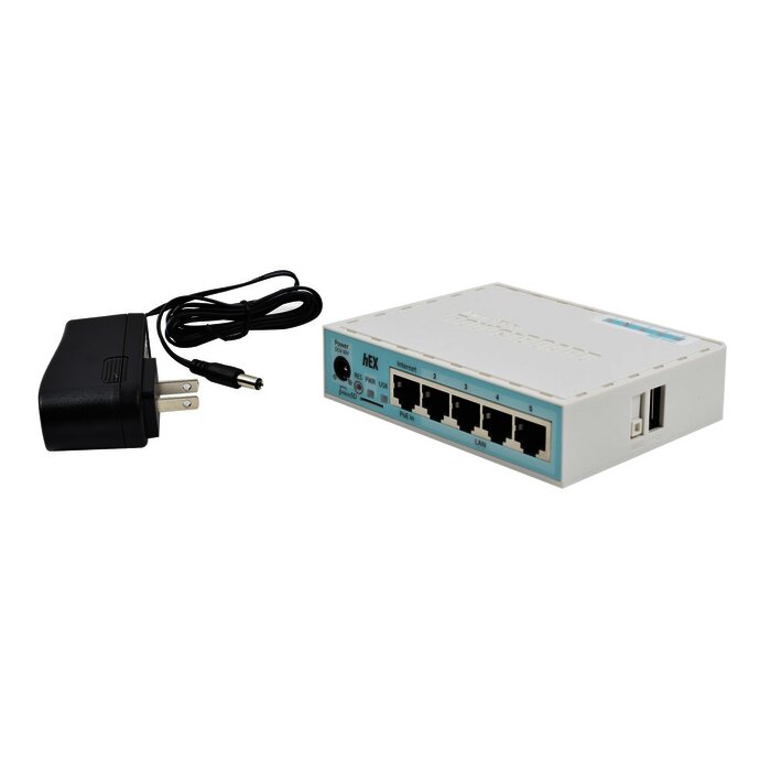 (hEX) RouterBoard, 5 Puertos Gigabit Ethernet, 1 Puerto USB y versión 3