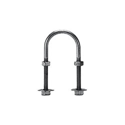 Abrazadera tipo U de 2 ", con acabado Electro Zinc, no incluye tuercas y arandelas