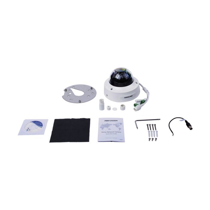 Domo IP 8 Megapixel / Lente Mot. 2.8 a 12 mm / 30 mts IR EXIR / Exterior IP67 / IK10 / WDR 120 dB / Audio y Alarmas / PoE / Videoanaliticos Integrados