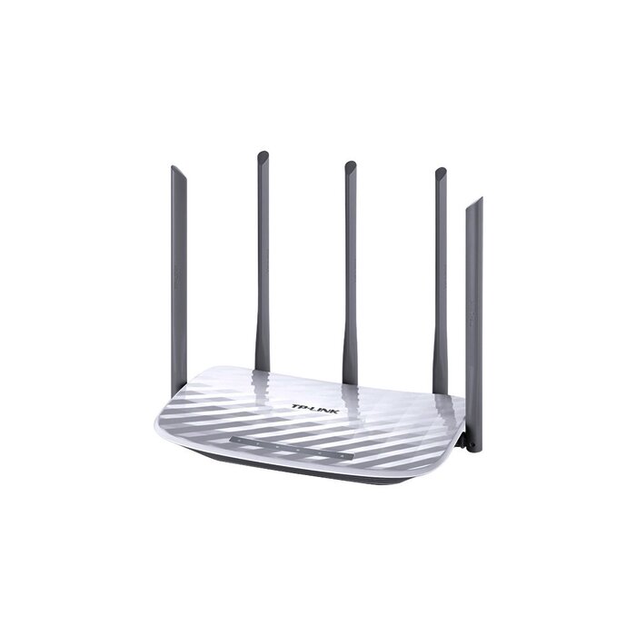 Router Inalámbrico doble banda AC, 2.4 GHz y 5 GHz Hasta 1350 Mbps, 5 antenas externas omnidireccional, 4 Puertos LAN 10/100 Mbps, 1 Puerto WAN 10/100 Mbps