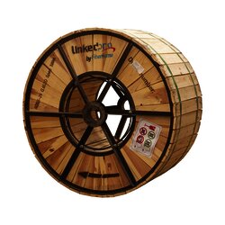 Carrete de 4 km de Fibra Óptica Aérea (ADSS) G.652D, Monomodo de 24 Hilos, Exterior, Span 100, Loose Tube