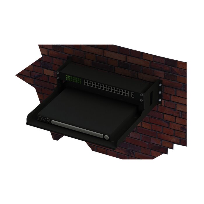 Rack Abierto de 19" para Montaje en Pared de 2U, con Charola de 460 mm de Profundidad.