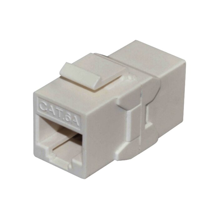 Módulo Jack Keystone Cat6A con terminación en ángulo 180 º Color Blanco