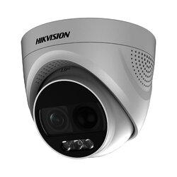 Domo TURBO 1080p / Imagen a color 24/7 / Lente 2.8 mm / Luz Blanca 20 mts / Exterior IP67 / WDR 130dB / Sensor PIR / Salida de alarma
