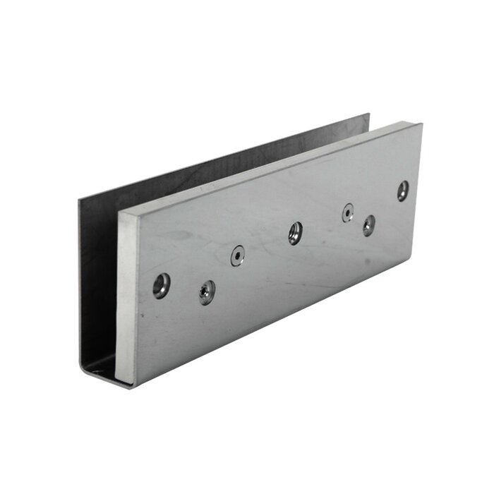 Montaje"U" para Puertas de Vidrio/ 1/2" de Grosor/Uso en chapa magnética de 600 y 1200 lbs/ Ajuste por Opresores