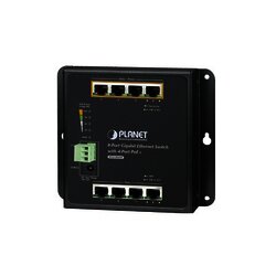 Switch Industrial de Pared de 8 puertos Gigabit con 4 puertos PoE+ 802.3at